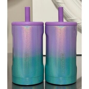BruMate 12oz Straw Tumbler 2- Pack, GLITTER MERMAID